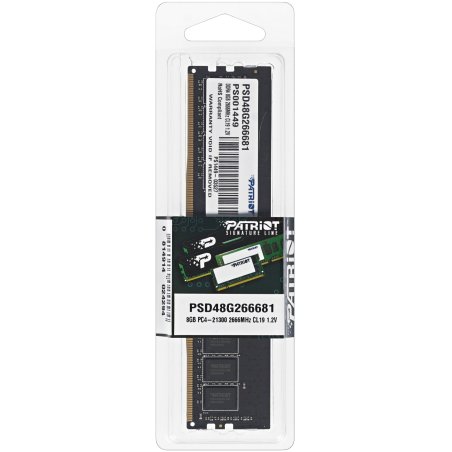 Оперативная память Patriot Signature, DDR4, 8Gb (1x8 GB), 2666 MHz, CL19, DIMM