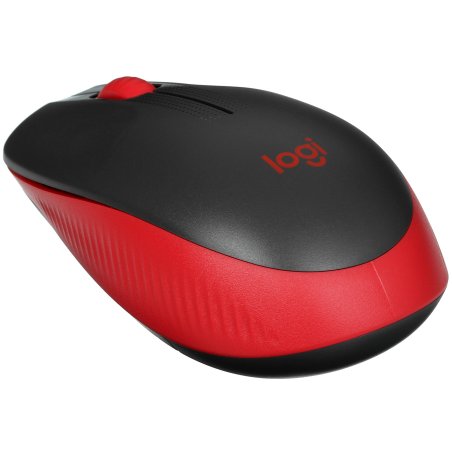 Мышь беспроводная Logitech M190 черный/красный, 1000 dpi, радиоканал, USB, кнопки - 3