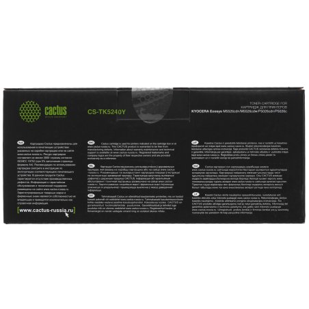 Картридж лазерный Cactus CS-TK5240Y желтый (3000стр.) для Kyocera Ecosys M5526cdn/M5526cdw/P5026cdn/P5026cdw