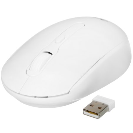 Мышь беспроводная Acer OMR308 белый, 1600 dpi, радиоканал, Bluetooth, USB, кнопки - 4