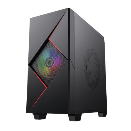 Компьютерный корпус GameMax Cyclops BR без БП (Midi Tower, ATX, Черно-красн.,1*USB 2.0 + 1*USB 3.0, 2*120мм)
