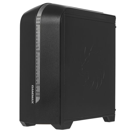 Компьютерный корпус GameMax Centauri, без БП (ATX,Черн-сер,USB 3.0, Зак.стекло, 1*120мм. RGb, пыл.фил.), черный/серый