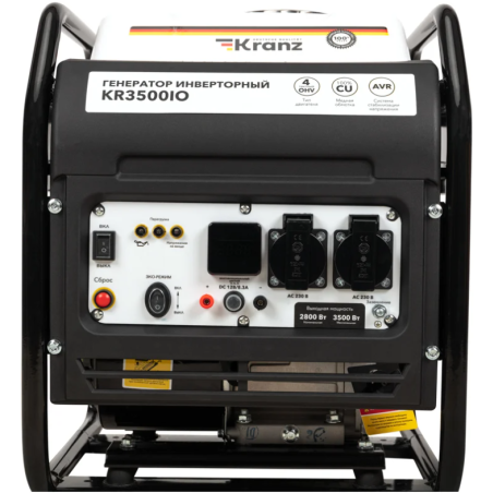 Электрогенератор бензиновый инверторный Kranz KR3500IO, 3.5 кВт, 96 дБ, 27 кг