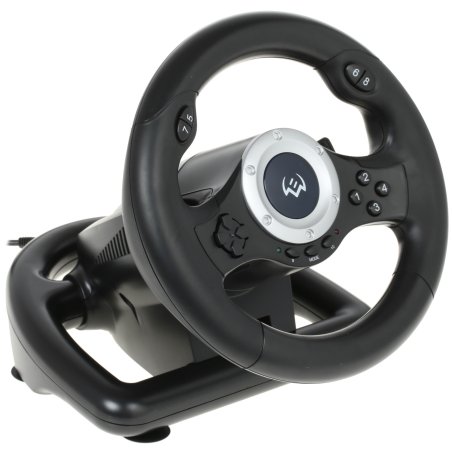 Руль SVEN GC-W500 (педали, вибро, скоба, лепестки, D-pad, 10 кл, резин. вставки, PC/Xinput)