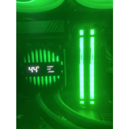 Оперативная память Kingston Fury Beast, DDR5, 32Gb (2x16Gb), 6000MHz, CL36, DIMM, с радиаторами, RGB, черный