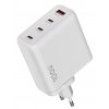 Сетевое зарядное устройство Qumo Energy (Charger 0026) 2.1A, встроенный кабель Lightning 8 Pin, белый