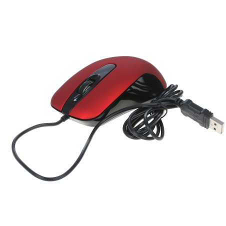 Мышь проводная Gembird MOP-400-R красный, 1000 dpi, USB, кнопки - 3