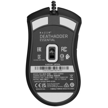 Мышь проводная Razer DeathAdder Essential черный, 6400 dpi, USB, кнопки - 5
