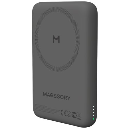 Мобильный аккумулятор Magssory PBN013m 10000mAh QC/PD 15W 3A USB-C беспров.зар. серый