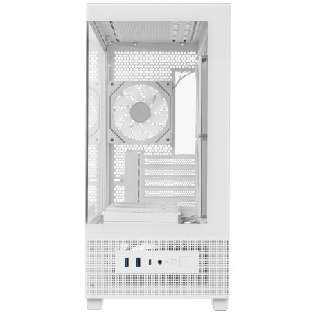 Компьютерный корпус XASTRA Q500M 6ARGb-C10-UC белый mATX/Aquarium/Screewless/ 6x120мм ARGb PWM FM fans/Argb+PWM HUB 10port/ Type-C/ Q500M-6FM12A-C10-UC-WH