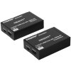 Активный удлинитель ORIENT VE045IR, HDMI extender (Tx+Rx) до 60 м по витой паре Cat5e/6, HDMI 1.4а, 1080p@60Hz/3D, HDCP, доп. вых. HDMI, передача ИК сиг. упр.(IR-TX/Rx в компл), БП 5В/1А (31323)