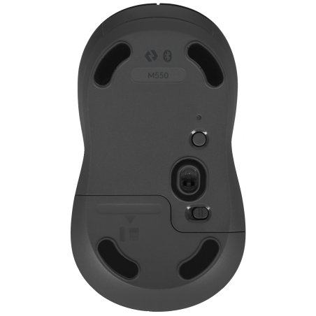 Мышь беспроводная Logitech M550 темно-серый/серый, 4000 dpi, радиоканал, Bluetooth, USB, кнопки - 3