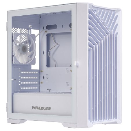 Компьютерный корпус Powercase Mistral Micro Z3W Mesh LED, Tempered Glass, 2x 140мм + 1х 120мм 5-color fan, белый, mATX (CMIMZW-L3)