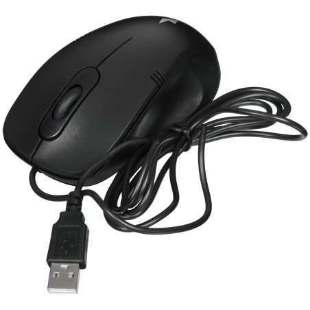 Мышь проводная Gembird MOP-100 черный, 1000 dpi, USB, кнопки - 3