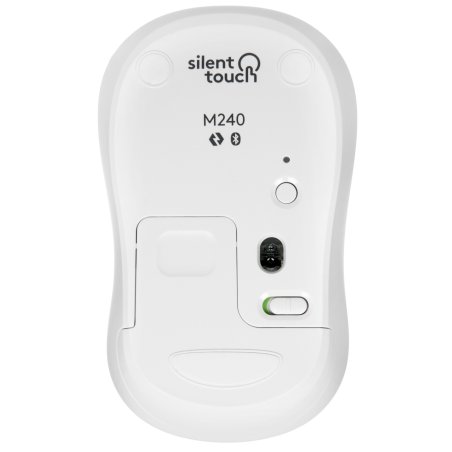 Мышь беспроводная Logitech M240 SILENT белый, 4000 dpi, Bluetooth, кнопки - 3