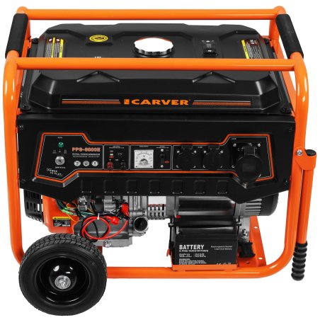 Электрогенератор бензиновый Carver PPG-8000Е, 6.5 кВт, 78 дБ, 88 кг