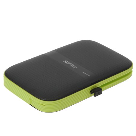 Внешний HDD Silicon Power USB 3.0 4Tb SP040TBPHDA60S3K A60 Armor 2.5" черный/зеленый