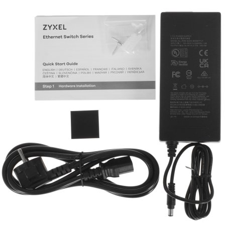 Коммутатор PoE+ Zyxel GS1100-10HP, 8xGE PoE+, 2xSFP, настольный, бесшумный, бюджет PoE 130 Вт