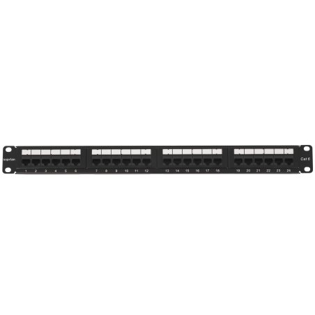 Патч-панель UTP 24хRJ-45 кат.6 1U 19дюйм SUPRLAN 10-0427