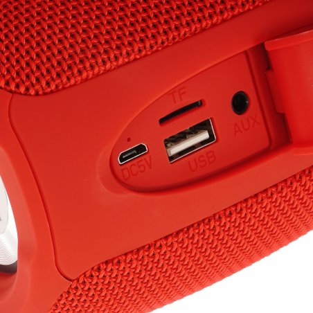 Колонка беспроводная QUMO BatteryBeats BT5.0 5Вт IP64 FM SD USB AUX подсветка 1500мА·ч красный