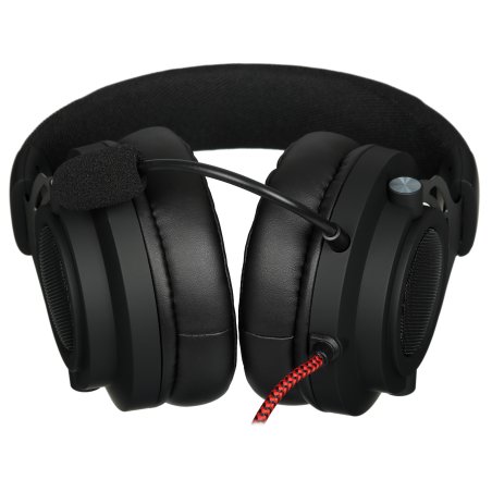Гарнитура игровая Defender Aspis Pro, для компьютера и игровых консолей, накладные, черный/красный