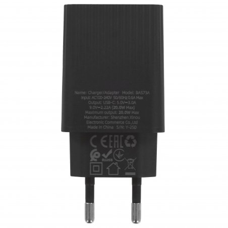 Сетевое зарядное устройство BOROFONE (6941991122699) BAS73A 1Type-C 3.0A PD20W черный