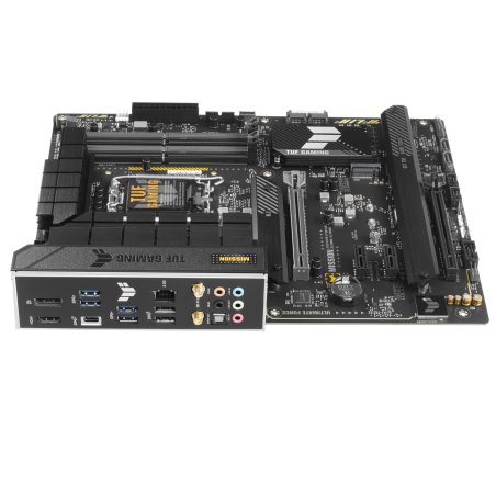 Материнская плата ASUS TUF GAMING H770-PRO WIFI, LGA 1700, Intel H770, 4xDDR5, 4xSATA, 4xM.2, 1xPCIe 5.0 x16, 1xPCIe 4.0 x4, 2xUSB-A 3.2 Gen 2, 4xUSB-A 3.2 Gen 1, 1xUSB-C 3.2 Gen 2x2, 1x2.5Gb LAN, 5x3.5 мм, 7.1, Standard-ATX