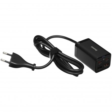 Сетевое зарядное устройство Baseus Digital GaN Intelligent Desktop Fast Charger 3C+U+DC 240W EU Cluster Black, P10163901113-00