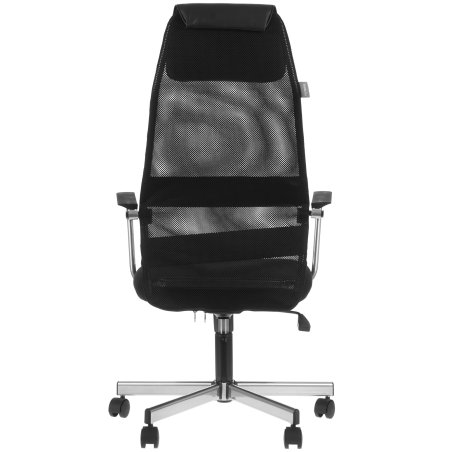 Кресло компьютерное Бюрократ KB-5M TW-01 3C11 черный, сетка/ткань, с подголов. крестовина металл хром