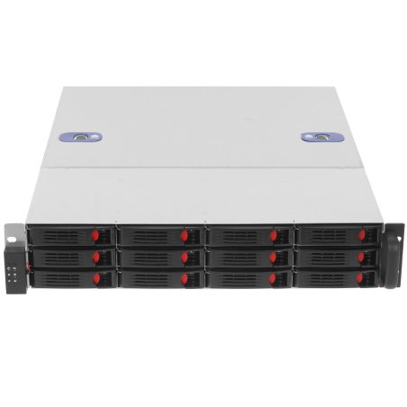 Серверный корпус ExeGate Pro 2U550-HS12 (RM 19", высота 2U, глубина 550, БП 1U-600ADS,12xHotSwap, USB)