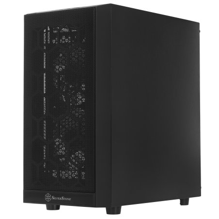 Компьютерный корпус Silverstone SST-PS15B-PRO Precision Mini Tower Micro ATX Computer Case, tempered glass, 2x 120мм ARGb, 1x ARGb Controller, black