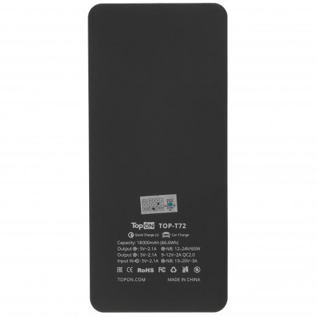Портативный аккумулятор TopON TOP-X38PRO 38000mAh QC3.0/PD3.0 160W 3A черный/оранжевый (103362)