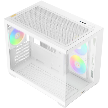 Корпус Ocypus Gamma C54 WH ARGB, Mini-Tower, белый, 3 x 120 мм