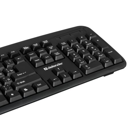 Клавиатура проводная Defender Office HB-910 RU, USB, черный