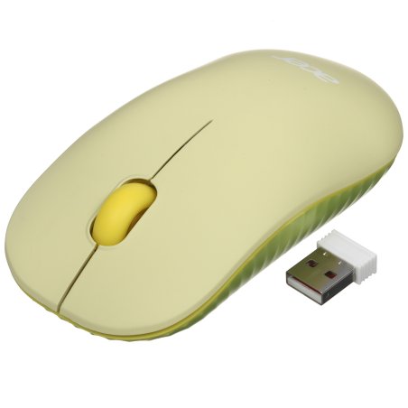 Мышь беспроводная Acer OMR205 зеленый/желтый, 1200 dpi, радиоканал, USB, кнопки - 3