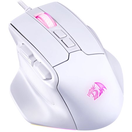 Мышь проводная REDRAGON Bullseye белый, 12400 dpi, USB, кнопки - 8