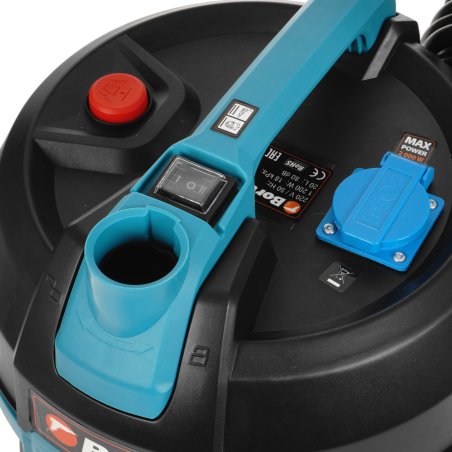 Строительный пылесос Bort BSS-1220 черный (93412598) 240/1200 Вт, уборка сухая/влажная, пылесборник мешок/контейнер, 20 л