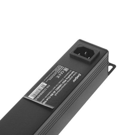 Блок розеток горизонтальный ExeGate ServerPro PDU-19H801 Al-8S-C14-SW, 19", 1U, Алюминий, 8 Schuko, С14, выкл. с подсветкой, черный