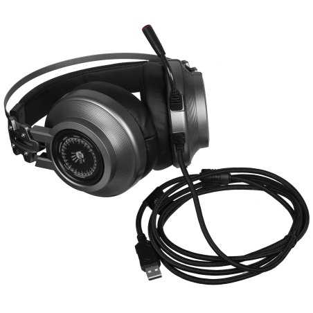 Наушники с микрофоном A4Tech Bloody J527 серый 2м мониторные USB оголовье (J527)