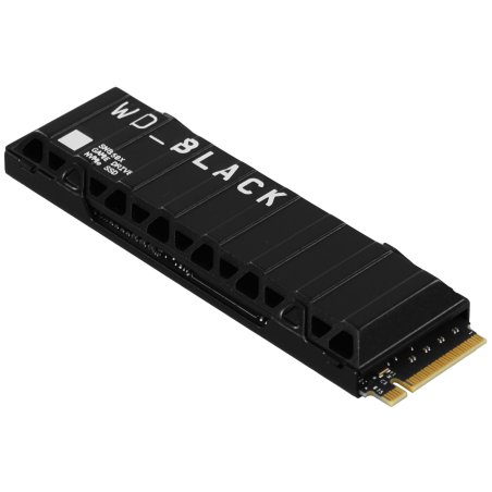 Накопитель SSD WD 1Tb Black SN850X, M.2(22x80мм), NVMe, PCIe 4.0 x4, 3D TLC, R/W 7300/6300Mb/s, IOPs 800 000/1 100 000, TbW 600, DWPD 0.3, with Heat Spreader (12 мес.)