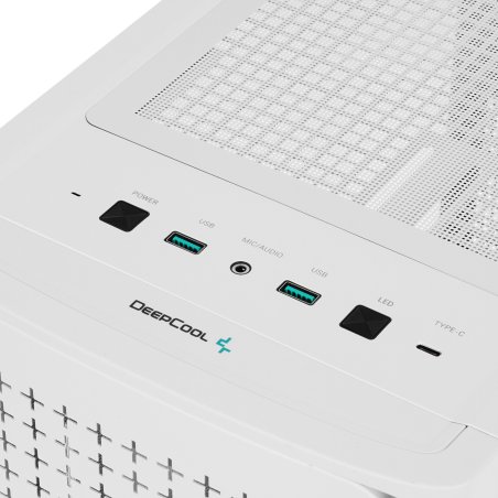 Компьютерный корпус Deepcool CK560 WH без БП, боковое окно (закаленное стекло), 3xARGB LED 120мм вентилятора спереди и 1x140мм вентилятор сзади, белый, ATX