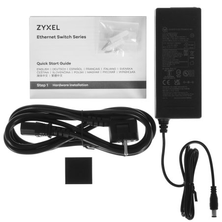 Коммутатор Smart L2 PoE+ Zyxel GS1900-10HP, 8xGE PoE+, 2xSFP, настольный, бесшумный, бюджет PoE 77 Вт
