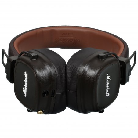 Беспроводные/проводные наушники Marshall Major IV коричневый, накладные, Bluetooth + проводной, беспроводная зарядка, до 80 ч