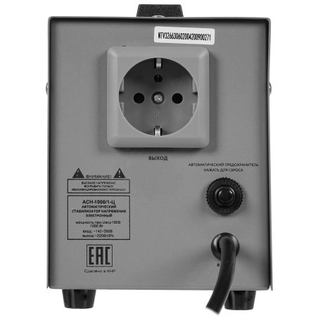 Стабилизатор напряжения Ресанта АСН-1 000/1-Ц 63/6/2 220В±8%, Габариты 237х140х170, Вес 4 кг