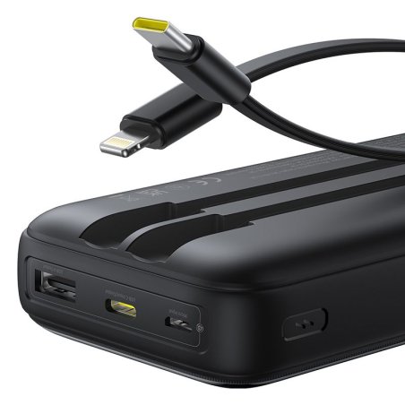 Baseus Lipow Dual-Cable Power Bank 20000mAh 22.5W Black USB-A to USB-C P10079102123-00