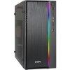 Компьютерный корпус Minitower ExeGate mEVO-9301 Black-RGb light, ATX, (500NPX), 2*USB+1*USB 3.0, HD Audio