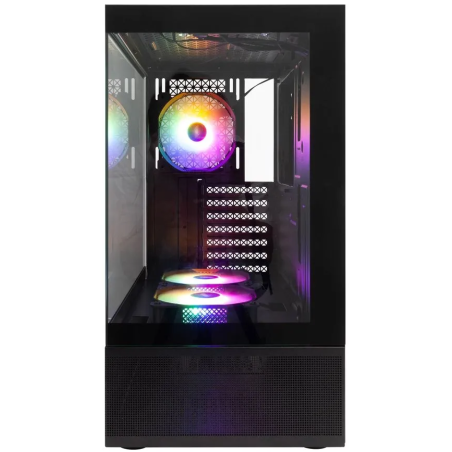 Компьютерный корпус 1STPLAYER MIKU Mi7-A черный ATX 3x120мм LED fans Mi7-A-BK-2F1R-1F1