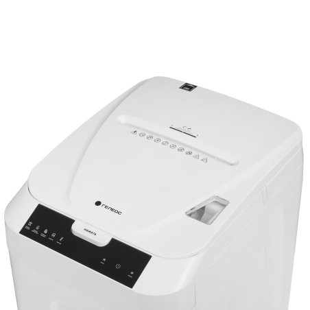 Шредер Heleos АП40-5 белый с автоподачей (секр.P-5) фрагменты 180лист. 37лтр. скрепки скобы пл.карты