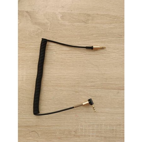 Кабель Cablexpert аудио 90˚ спиральный CCAB-02-35MMLC-1.8MB. 3.5 Jack (M)/3.5 Jack (M), черный, 1.8м, блистер