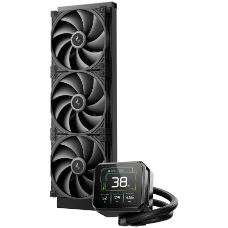 Система водяного охлаждения Deepcool Spartacus 420 ARGB Soc-AM5/AM4/1200/1700/1851 черный 4-pin 32.89dB Al LCD 2647gr Ret (R-SPT420-BKDSMP-G-1)